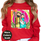 Hand Drawn Nativity Scene Christmas Shirt –  S-4XL – Faith Top – Christian Christmas Gift – More Colors Available