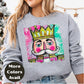 Nutcracker King Shirt or Sweatshirt – Colorful Hand Drawn Christmas Top S-4XL Plus Size – Pink & Teal Crown Nutcracker – Festive Holiday Tee