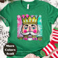 Nutcracker King Shirt or Sweatshirt – Colorful Hand Drawn Christmas Top S-4XL Plus Size – Pink & Teal Crown Nutcracker – Festive Holiday Tee