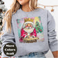 Santa Kneeling at Manger Shirt or Sweatshirt – Colorful Christmas Top S-4XL Plus Size – Santa & Nativity Tee – Holiday Christian Gift