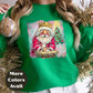 Santa Kneeling at Manger Shirt or Sweatshirt – Colorful Christmas Top S-4XL Plus Size – Santa & Nativity Tee – Holiday Christian Gift