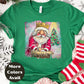 Santa Kneeling at Manger Shirt or Sweatshirt – Colorful Christmas Top S-4XL Plus Size – Santa & Nativity Tee – Holiday Christian Gift