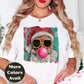 Santa Bubblegum Shirt or Sweatshirt – Cool Christmas Top S-4XL Plus Size – Retro Santa with Sunglasses – Holiday Graphic Tee