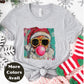 Santa Bubblegum Shirt or Sweatshirt – Cool Christmas Top S-4XL Plus Size – Retro Santa with Sunglasses – Holiday Graphic Tee