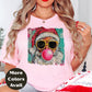 Santa Bubblegum Shirt or Sweatshirt – Cool Christmas Top S-4XL Plus Size – Retro Santa with Sunglasses – Holiday Graphic Tee