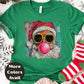 Santa Bubblegum Shirt or Sweatshirt – Cool Christmas Top S-4XL Plus Size – Retro Santa with Sunglasses – Holiday Graphic Tee