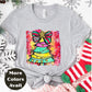 Rainbow Christmas Tree Shirt or Sweatshirt – Colorful Holiday Top S-4XL Plus Size – Whimsical Bow Tree – Bright Festive Tee