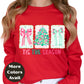 'Tis the Season Shirt or Sweatshirt – Pastel Christmas Top S-4XL Plus Size – Pink & Mint Bows, Holiday Tree – Festive Retro Tee