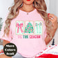 'Tis the Season Shirt or Sweatshirt – Pastel Christmas Top S-4XL Plus Size – Pink & Mint Bows, Holiday Tree – Festive Retro Tee