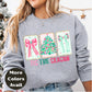 'Tis the Season Shirt or Sweatshirt – Pastel Christmas Top S-4XL Plus Size – Pink & Mint Bows, Holiday Tree – Festive Retro Tee