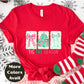 'Tis the Season Shirt or Sweatshirt – Pastel Christmas Top S-4XL Plus Size – Pink & Mint Bows, Holiday Tree – Festive Retro Tee