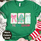'Tis the Season Shirt or Sweatshirt – Pastel Christmas Top S-4XL Plus Size – Pink & Mint Bows, Holiday Tree – Festive Retro Tee