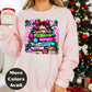Neon Bow Christmas Tree Shirt or Sweatshirt – Bright Holiday Top S-4XL Plus Size - Multiple Colors