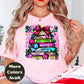Neon Bow Christmas Tree Shirt or Sweatshirt – Bright Holiday Top S-4XL Plus Size - Multiple Colors
