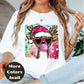 Bubblegum Santa Reindeer Christmas Shirt or Sweatshirt - Small-4XL and Plus Size - Multiple Colors