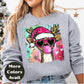 Bubblegum Santa Reindeer Christmas Shirt or Sweatshirt - Small-4XL and Plus Size - Multiple Colors