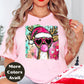 Bubblegum Santa Reindeer Christmas Shirt or Sweatshirt - Small-4XL and Plus Size - Multiple Colors