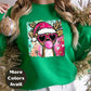 Bubblegum Santa Reindeer Christmas Shirt or Sweatshirt - Small-4XL and Plus Size - Multiple Colors