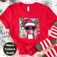 Bubblegum Santa Reindeer Christmas Shirt or Sweatshirt - Small-4XL and Plus Size - Multiple Colors