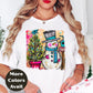 Snowman & Christmas Tree Shirt or Sweatshirt – Cute Holiday Top - Small-4XL and Plus Size – Multiple Colors