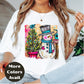 Snowman & Christmas Tree Shirt or Sweatshirt – Cute Holiday Top - Small-4XL and Plus Size – Multiple Colors