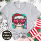 Fox in Santa Hat Christmas Shirt or Sweatshirt – Cute Holiday Top - Small - 4XL and Plus Size – Multiple Colors