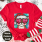 Fox in Santa Hat Christmas Shirt or Sweatshirt – Cute Holiday Top - Small - 4XL and Plus Size – Multiple Colors