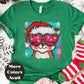 Fox in Santa Hat Christmas Shirt or Sweatshirt – Cute Holiday Top - Small - 4XL and Plus Size – Multiple Colors