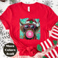 Bubblegum Highland Cow Christmas Shirt or Sweatshirt – Cute Holiday Top Small-4XL and Plus Size – Multiple Colors