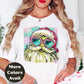 Retro Santa Heart Glasses Christmas Shirt or Sweatshirt – Cute Holiday Top Small - 4XL and Plus Size – Multiple Colors