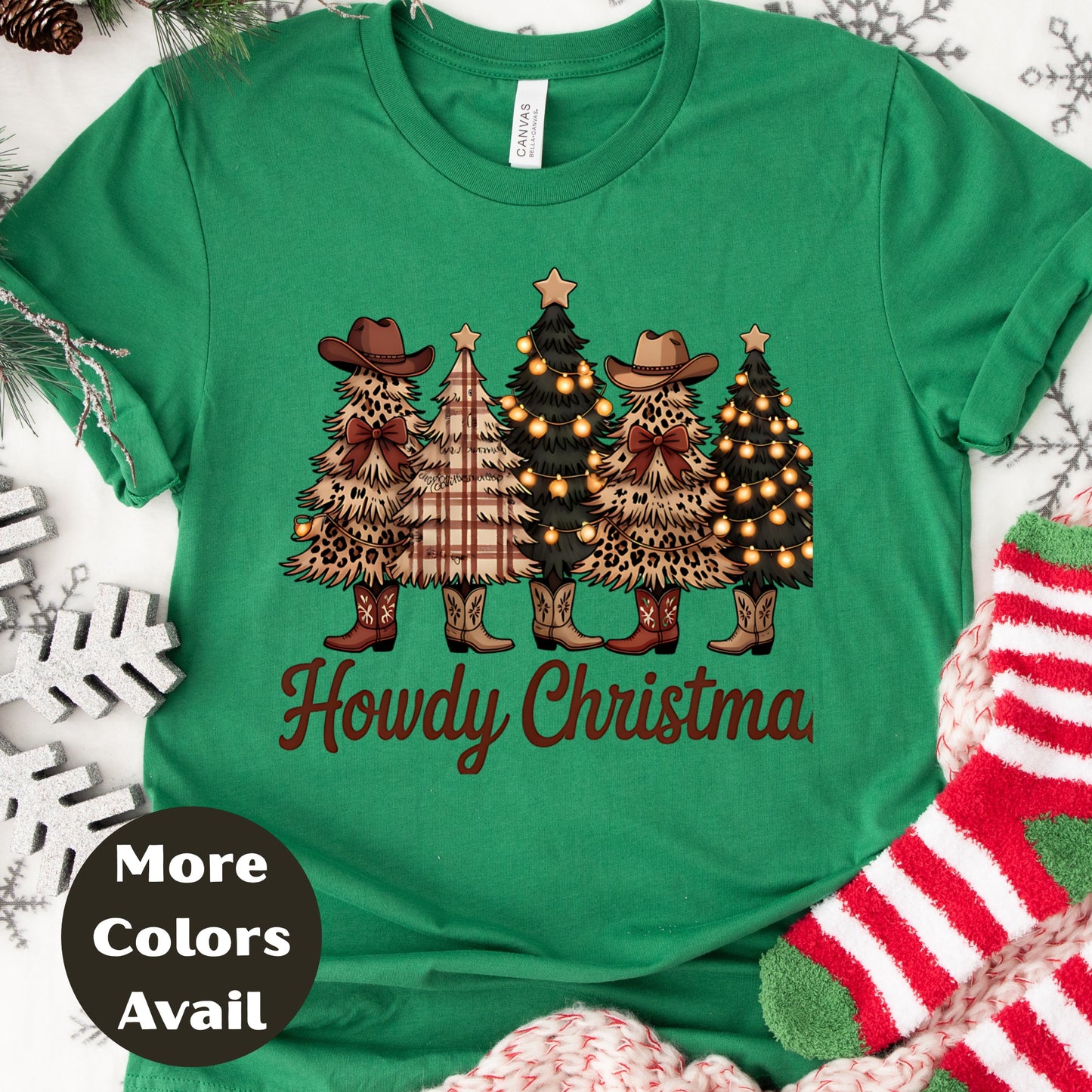 Howdy Christmas Shirt or Sweatshirt – Cowgirl Western Holiday Top Small - 4XL and Plus Size – Multiple Colors