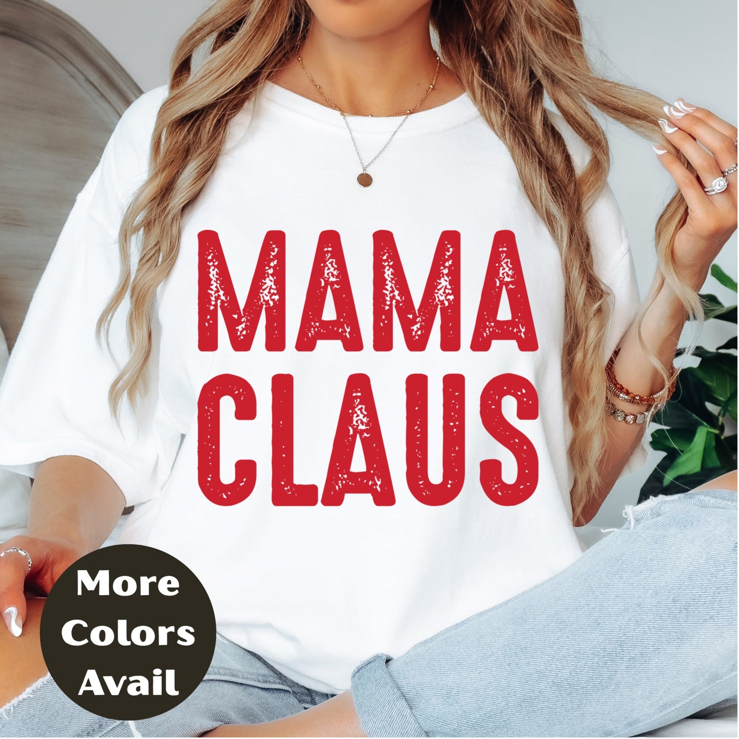 Mama Claus Shirt or Sweatshirt – Christmas Top Small - 4XL and Plus Size – Multiple Colors
