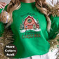 Farmhouse Christmas Shirt or Sweatshirt – Small-4XL Plus Size – Multiple Colors – Rustic Barn Holiday Top