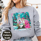 Santa and Manger Christmas Shirt or Sweatshirt – Small-4XL and Plus Size – Whimsical Nativity Scene – Multiple Colors