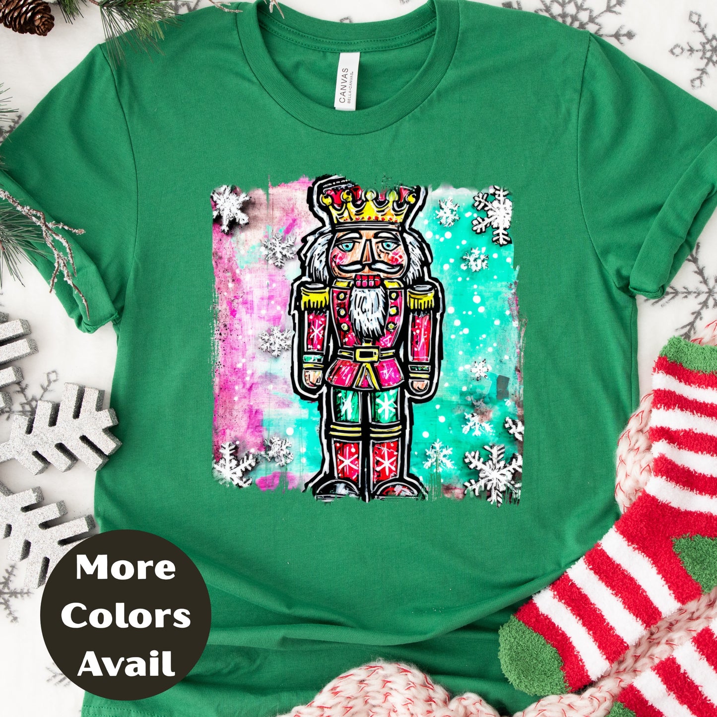 Nutcracker Christmas Shirt or Sweatshirt – S-4XL Plus Size – Classic Festive Nutcracker – Multiple Colors
