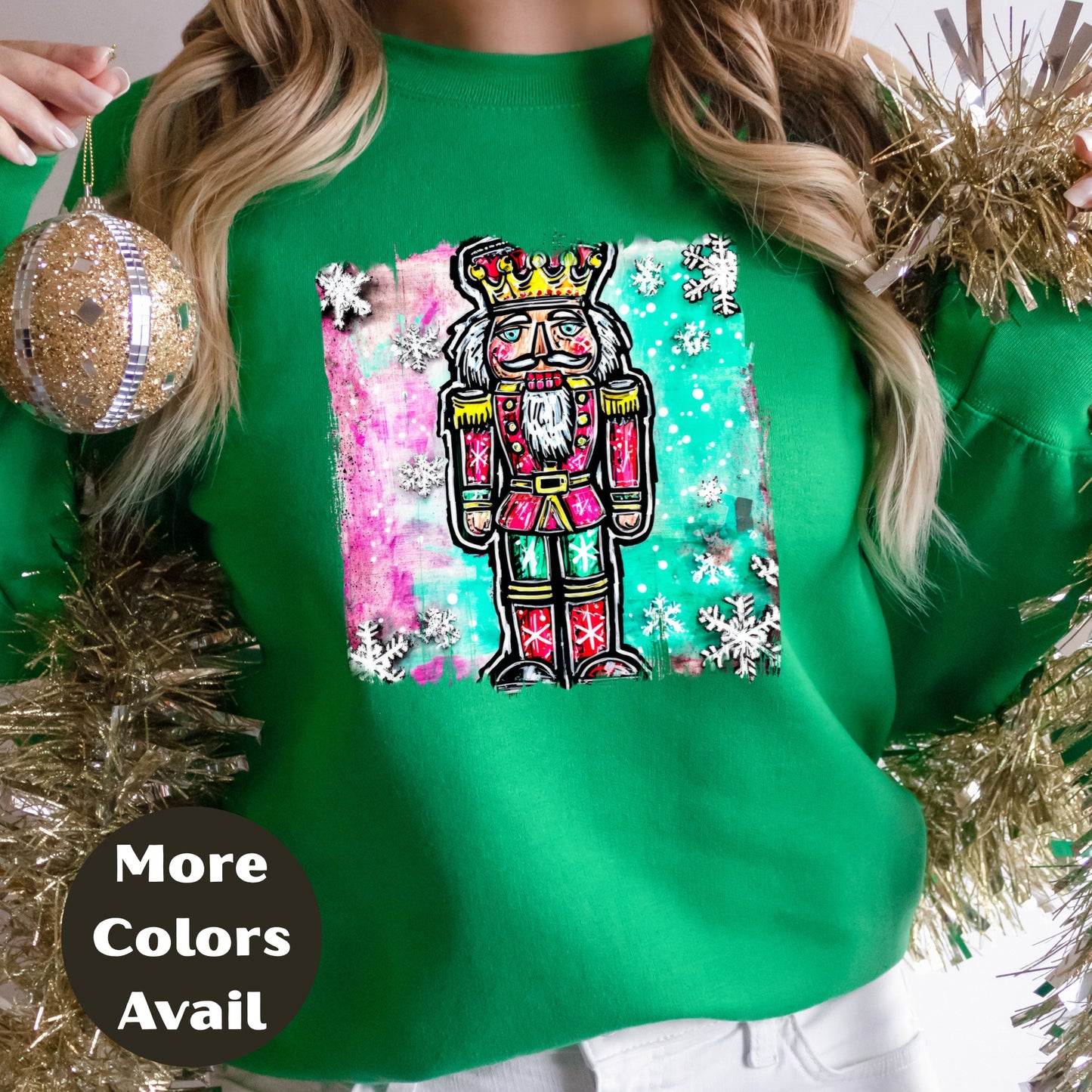 Nutcracker Christmas Shirt or Sweatshirt – S-4XL Plus Size – Classic Festive Nutcracker – Multiple Colors