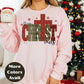 Merry CHRISTmas Cross Shirt or Sweatshirt – Rustic Plaid Christian Christmas Top – S-4XL Plus Size – Multiple Colors