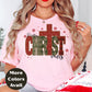 Merry CHRISTmas Cross Shirt or Sweatshirt – Rustic Plaid Christian Christmas Top – S-4XL Plus Size – Multiple Colors
