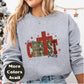 Merry CHRISTmas Cross Shirt or Sweatshirt – Rustic Plaid Christian Christmas Top – S-4XL Plus Size – Multiple Colors
