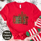Merry CHRISTmas Cross Shirt or Sweatshirt – Rustic Plaid Christian Christmas Top – S-4XL Plus Size – Multiple Colors