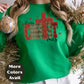 Merry CHRISTmas Cross Shirt or Sweatshirt – Rustic Plaid Christian Christmas Top – S-4XL Plus Size – Multiple Colors