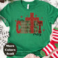 Merry CHRISTmas Cross Shirt or Sweatshirt – Rustic Plaid Christian Christmas Top – S-4XL Plus Size – Multiple Colors
