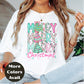 Merry Merry Merry Christmas Shirt or Sweatshirt – Pastel Christmas Tree Holiday Top – Small-4XL and Plus Size – Multiple Colors