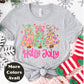 Holly Jolly Christmas Shirt or Sweatshirt – Pastel Christmas Tree Holiday Top – Small-4XL and Plus Size – Multiple Colors