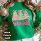 Holly Jolly Christmas Shirt or Sweatshirt – Pastel Christmas Tree Holiday Top – Small-4XL and Plus Size – Multiple Colors