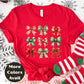 Christmas Bows Shirt or Sweatshirt – Festive Holiday Bow Graphic Top – Small-4XL and Plus Size – Multiple Colors