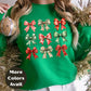 Christmas Bows Shirt or Sweatshirt – Festive Holiday Bow Graphic Top – Small-4XL and Plus Size – Multiple Colors