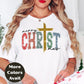 Merry Christmas Christian Cross Shirt or Sweatshirt – Religious Christmas Graphic Tee Small-4XL and Plus Size – Multiple Colors