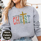 Merry Christmas Christian Cross Shirt or Sweatshirt – Religious Christmas Graphic Tee Small-4XL and Plus Size – Multiple Colors
