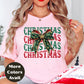 Christmas Bow Shirt or Sweatshirt – CHRISTMAS Graphic Tee – Small-4XL and Plus Size – Multiple Colors